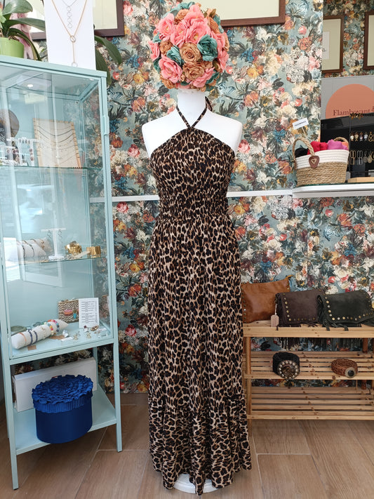 Vestido Largo Animal Print