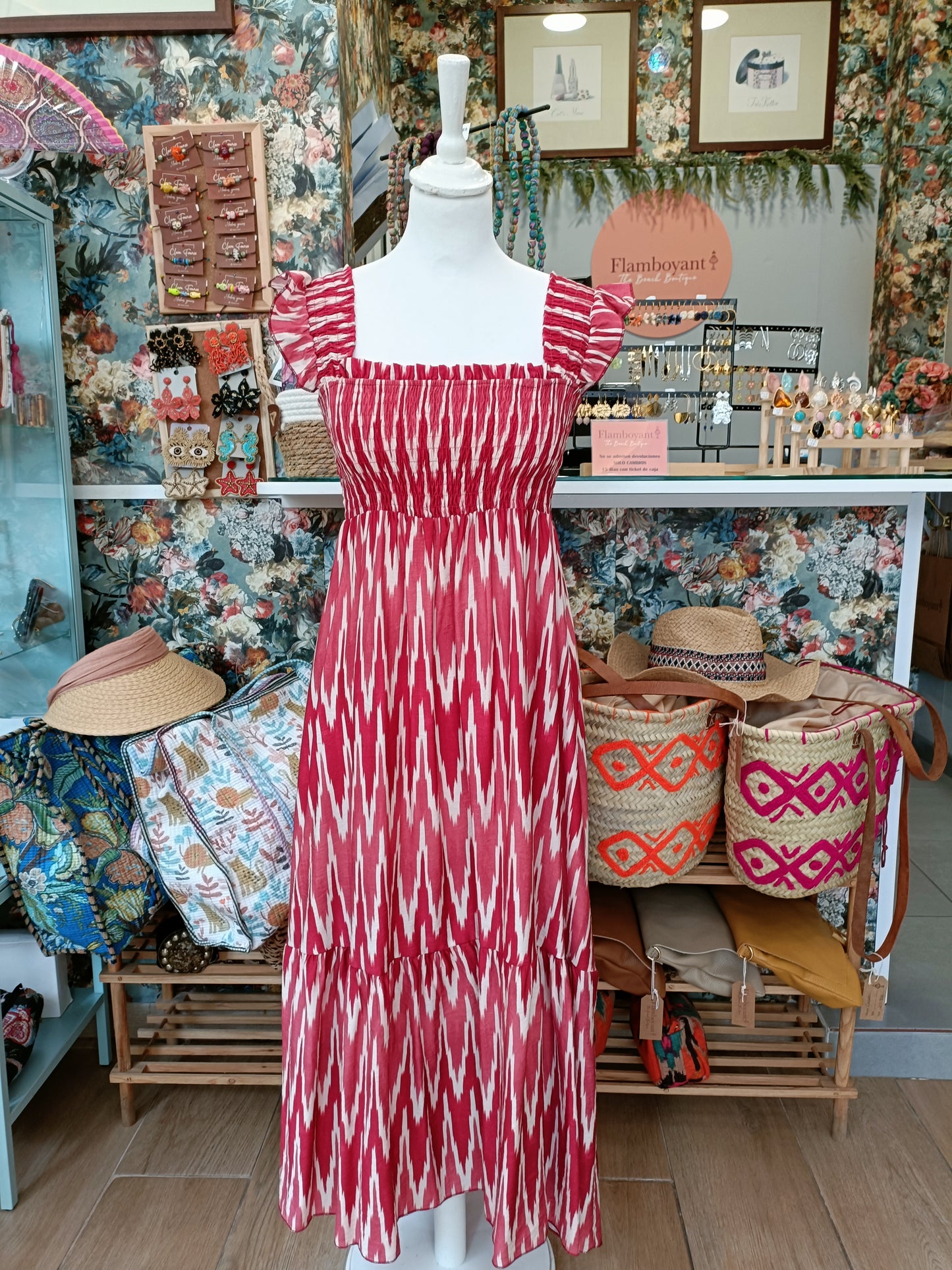 Vestido Bali estampado étnico